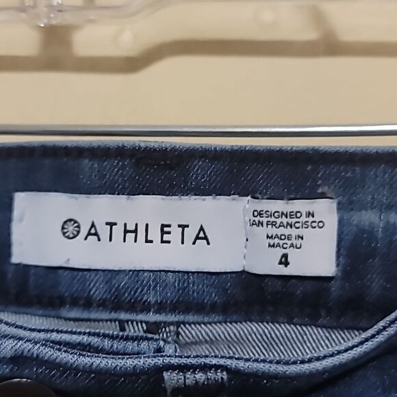 Atletha Blue Denim Mid-Rise Women's Jeans Sz 4 - Picture 8 of 9